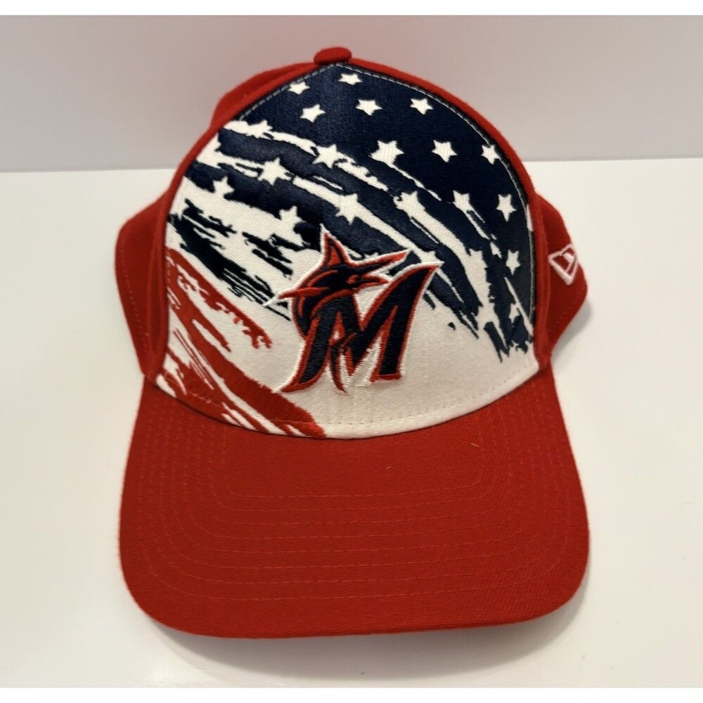 Miami Marlins New Era 59 Fifty 4th Of July Hat Large/XL